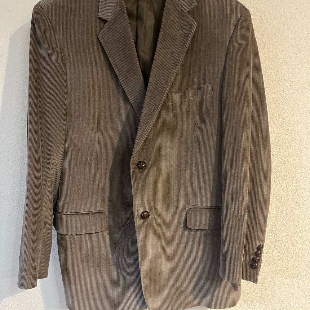 Adolfo Men's Brown 100% cotton Corduroy Blazer